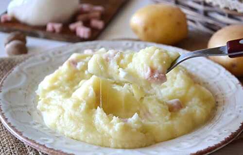 Purée de pomme de terre au jambon et mozzarella WW