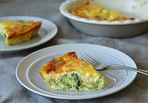 Quiche au brocoli sans pâte