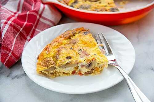 Quiche au jambon et champignons sans pâte