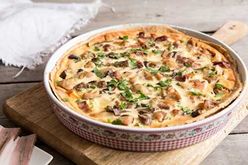 Quiche au poulet et champignons : Un mariage parfait !