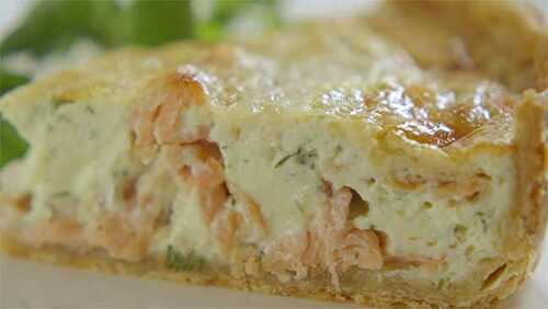 Quiche au saumon et Boursin