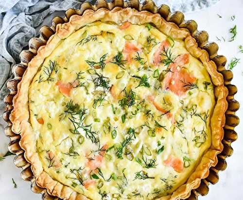 Quiche aux courgettes et saumon