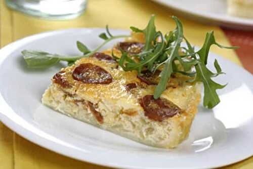 Quiche aux oignon et chorizo WW