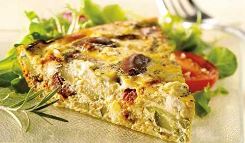 Quiche méditerranéenne sans pâte au poulet