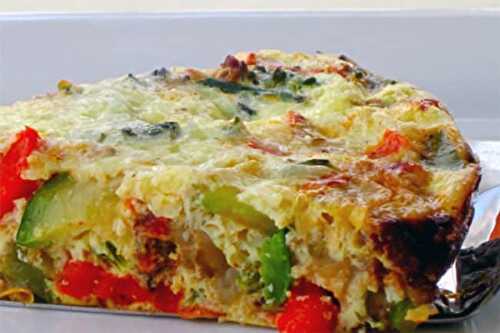 Quiche sans pâte à la ratatouille légère