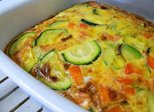 Quiche sans pâte aux légumes et curry