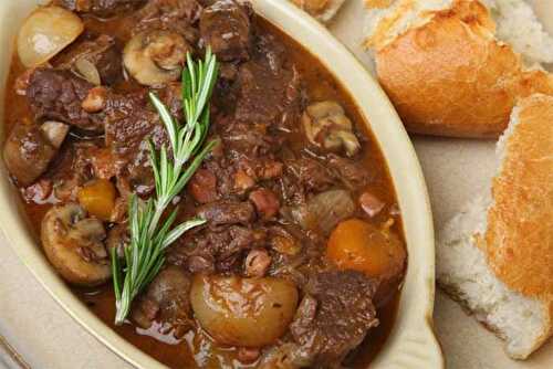 Recette de boeuf bourguignon