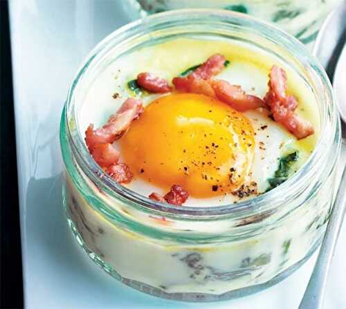 Recette des oeufs cocotte aux lardons