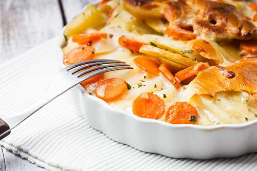 Recette du jour : gratin de pomme de terre et carotte