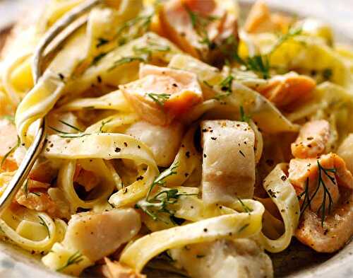 Recette légère :Tagliatelles aux poissons