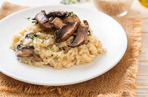 Risotto à la crème de champignons et parmesan