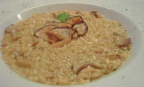 Risotto au poulet et champignons