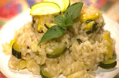 Risotto aux courgettes et au curry au Thermomix