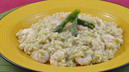 Risotto aux crevettes et aux asperges WW