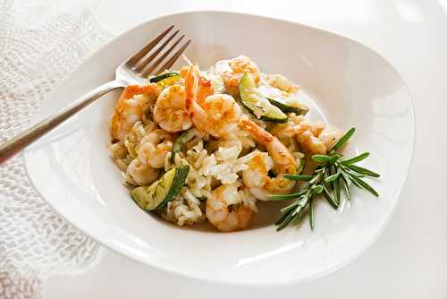 Risotto aux crevettes et courgettes au Thermomix