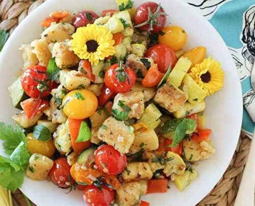 Salade de gnocchis et légumes