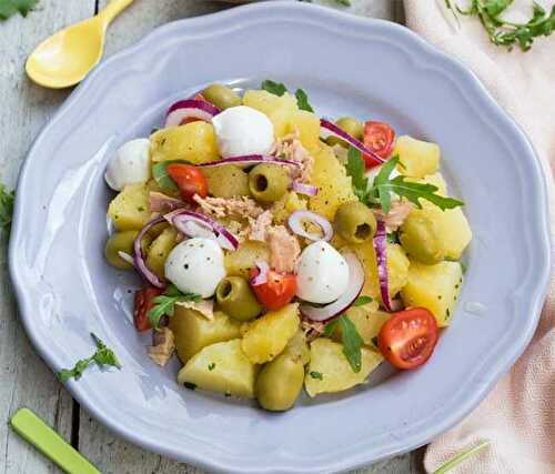 Salade de pomme de terre, mozzarella et thon