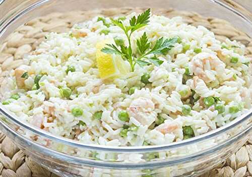 Salade de Riz au Saumon et aux Crevettes
