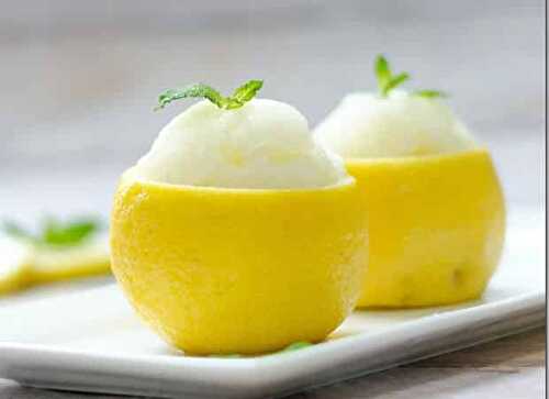 Sorbet au citron léger