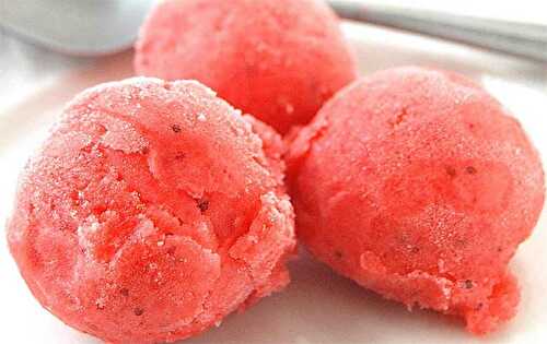 Sorbet aux fraises avec Thermomix