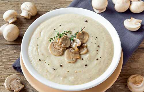 Soupe aux poireaux et champignons au Thermomix