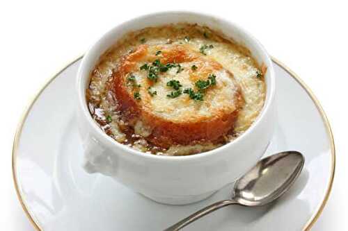 Soupe gratinée à l'oignon légère