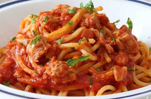 Spaghettis à la Sauce au Thon