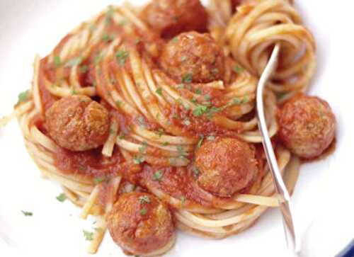 Spaghettis aux boulettes de thon WW