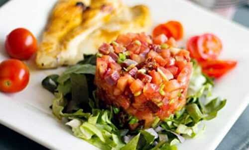 Tartare de tomates et jambon