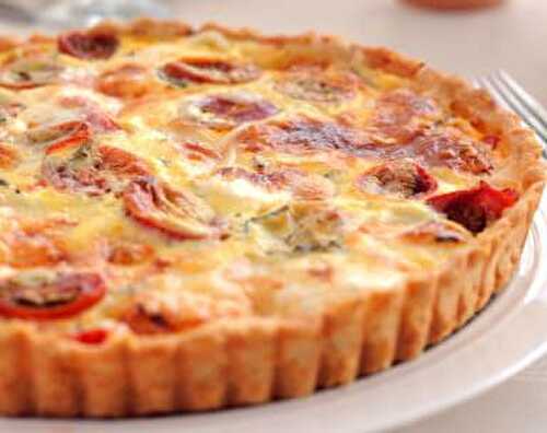 Tarte à la tomate et au thon légère