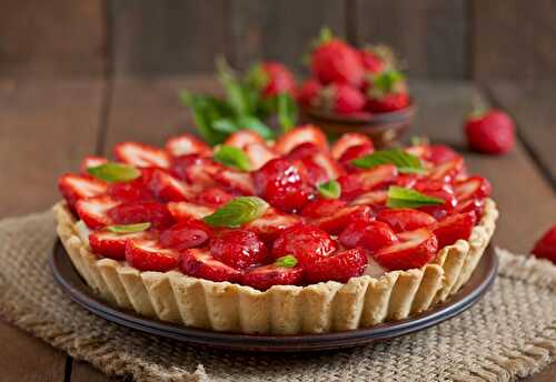 Tarte aux fraise avec pâte sans beurre