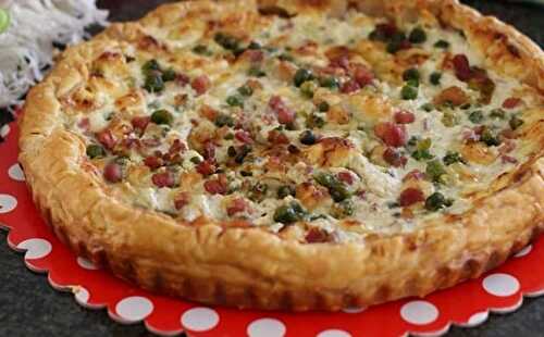 Tarte aux petits pois et au jambon WW