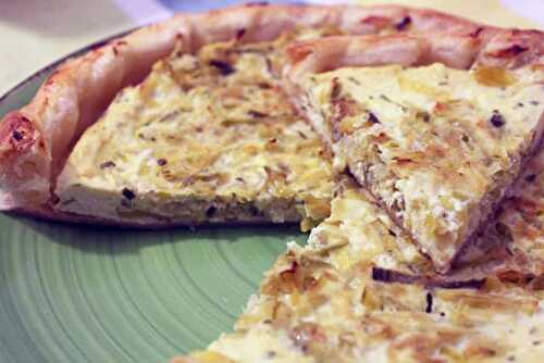 Tarte aux poireaux et curry WW