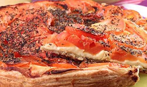 Tarte aux tomates emmental et moutarde WW