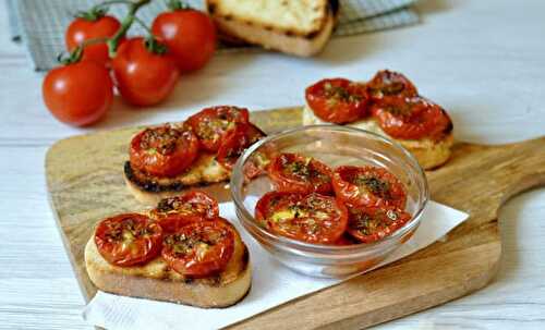 Tomates confites au four