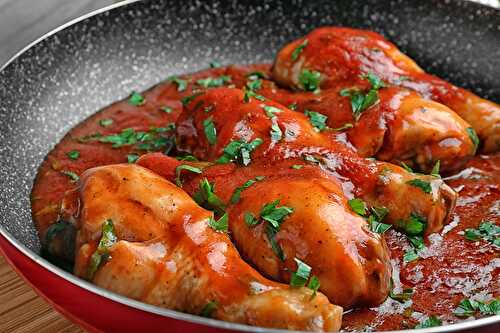 Vous allez adorer ces cuisses de poulet à la crème de tomate