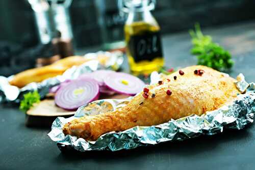 Papillotes de poulet à la moutarde