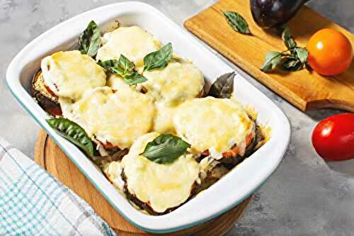 Gratin léger d'aubergines à la mozzarella: facile et sans crème fraîche