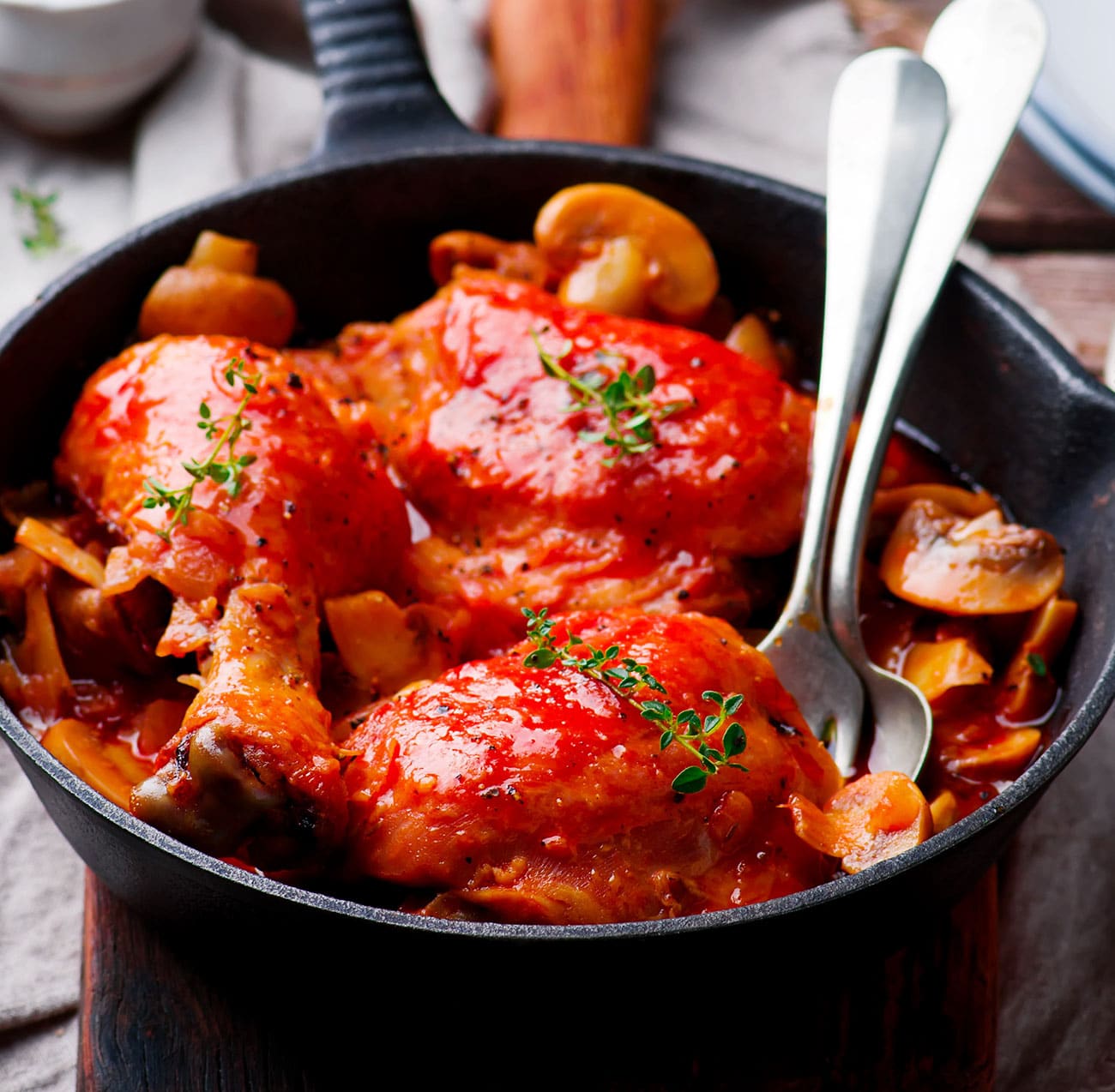 Poulet à la crème de tomate et aux champignons : un régal incontournable !