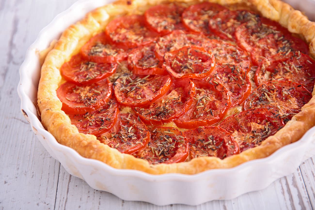 Une Tarte de tomate prête en quelques minutes