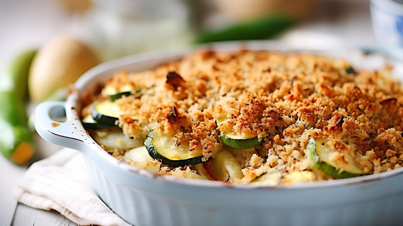 Pour profiter des dernières courgettes de la saison voici le crumble de courgette