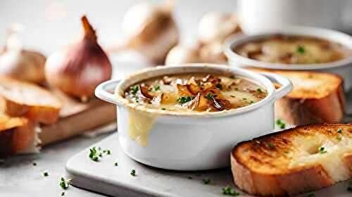 Soupe de Champignons au Fromage à l'Ail et Croûtons: Une Fusion de Saveurs!