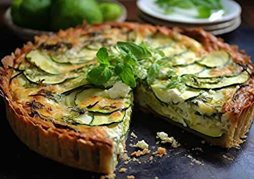 Recette Savoureuse de la Quiche aux Courgettes et Chèvre - Parfait pour Toute Occasion