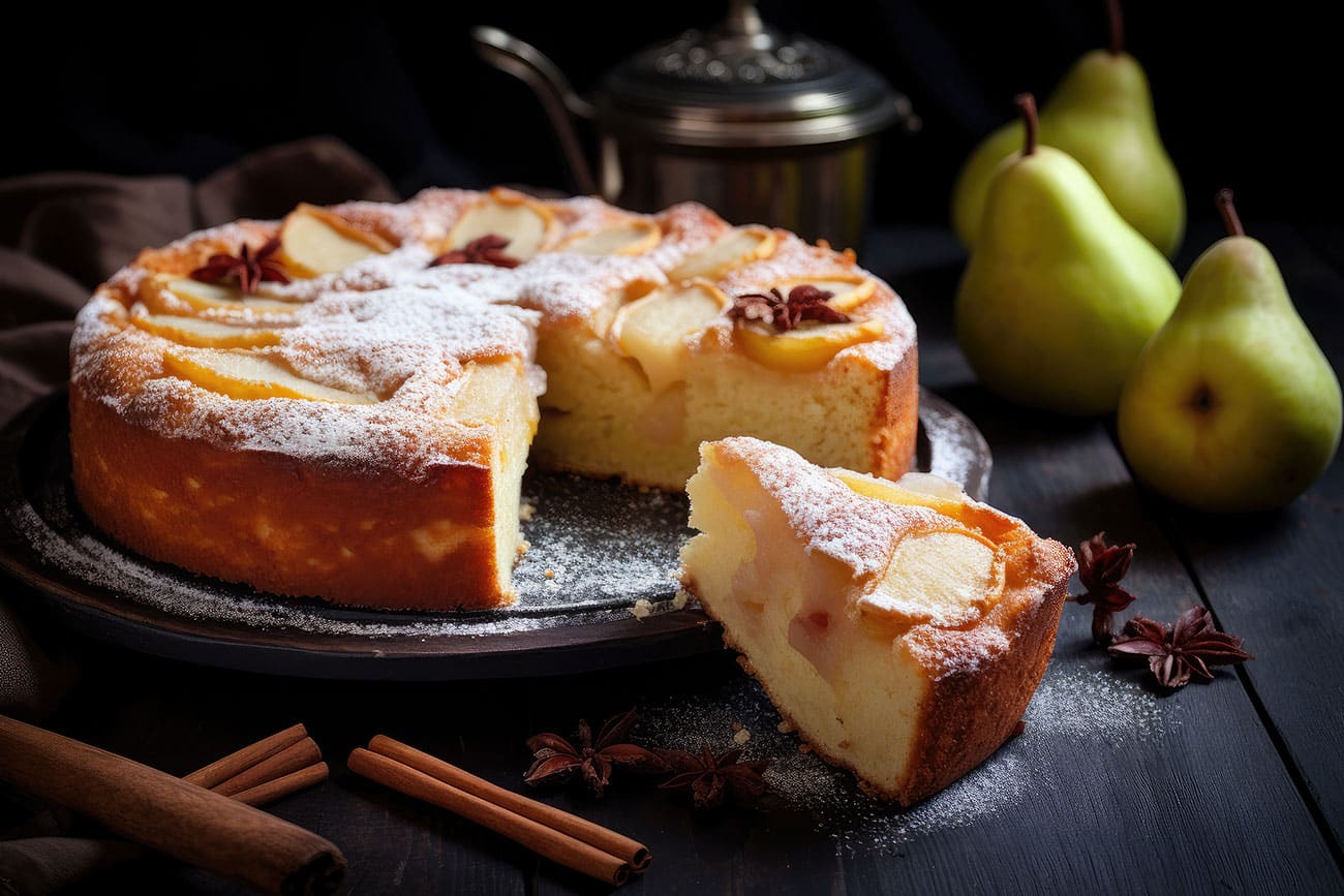 Suivez la recette et préparez le Cake aux Pommes, Poires et Cannelle