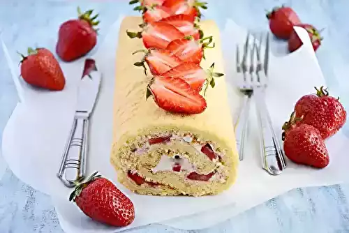 Succombez à la Douceur de notre Roll Cake aux Fraises - La version saine