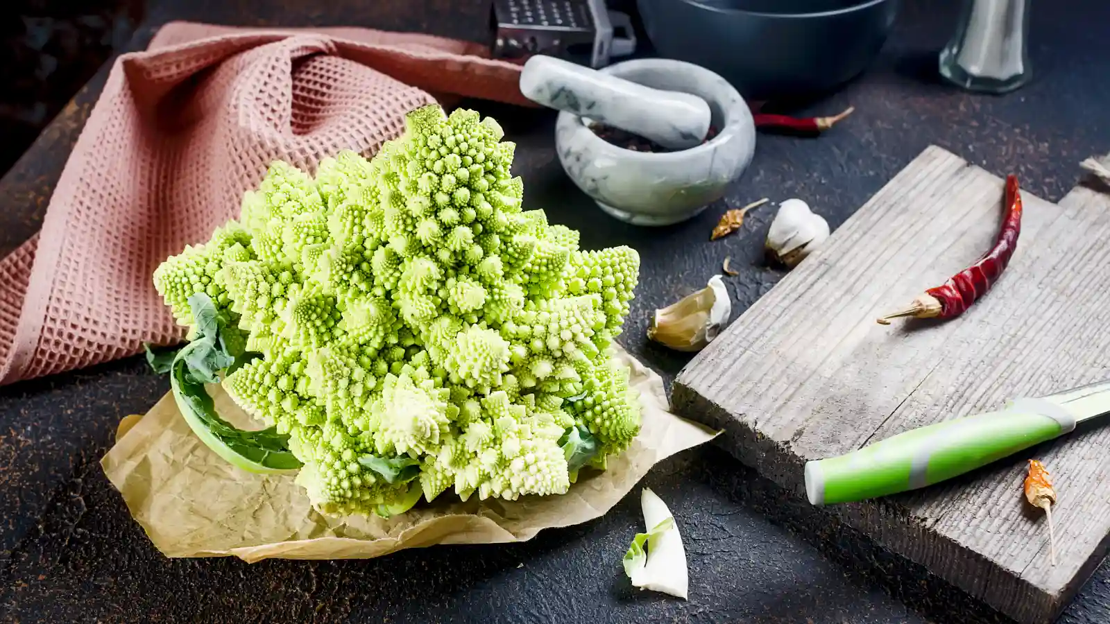 Chou romanesco rôti au parmesan