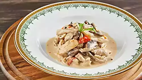 Sot-l'y-laisse à la crème et aux champignons
