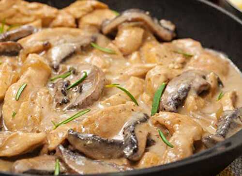 Blancs de Poulet à la Crème et aux Champignons