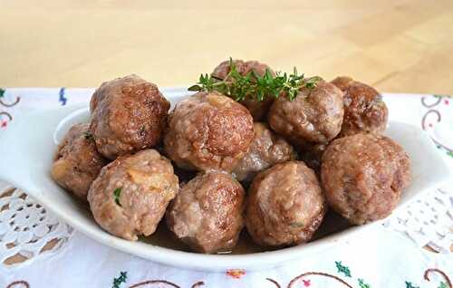 Boulettes de viande cuites au Varoma