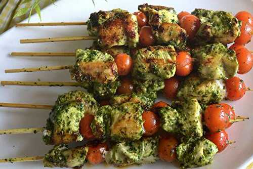 Brochettes de Poulet au Pesto